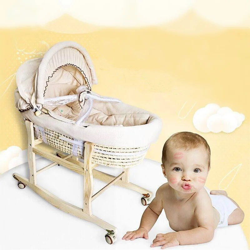 Деревянная детская колыбель, плетеная корзина, переносные колыбели для новорожденных, спальная кровать, кресло-качалка, cuunas Para Bebes Multifuncional