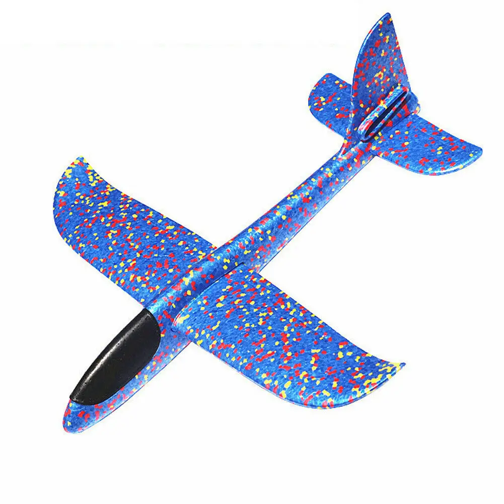 14*15 дюймов epp пена ручной пледы самолет открытый старт планер детская игрушка в подарок - Цвет: Синий