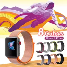 Спортивный нейлоновый крючок и петля ремешок браслет ремешок для Apple Watch 1/2/3 Прямая поставка 7,16