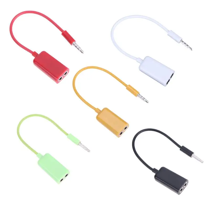 

Headphone Splitter 3.5mm Male to 2 Female Lovers Stereo Earphone Splitter