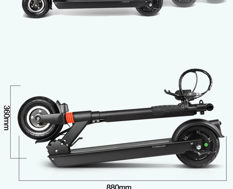 Top 350W 8inch 36V 48V Off Road Electric Scooter Adulto Powerful Hoverboard Electric Skateboard CE Ruimas Foldable Lithium Battery 16