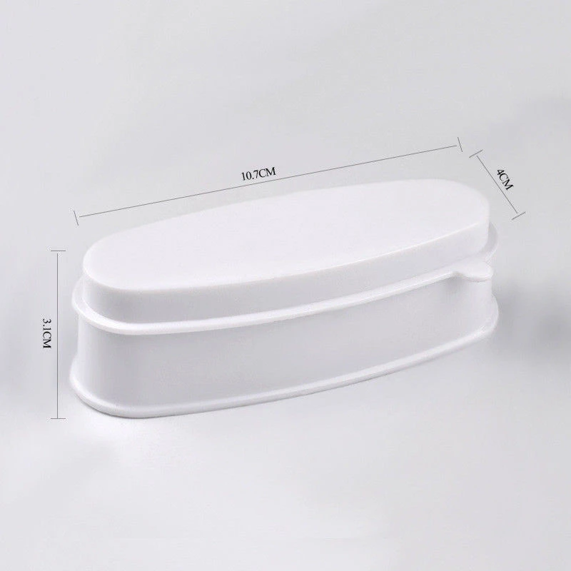 Shellhard 1pc White Nail Dipping Powder French Tray PVC Manicure Mold Nail Dip Container For Nail Art Tool