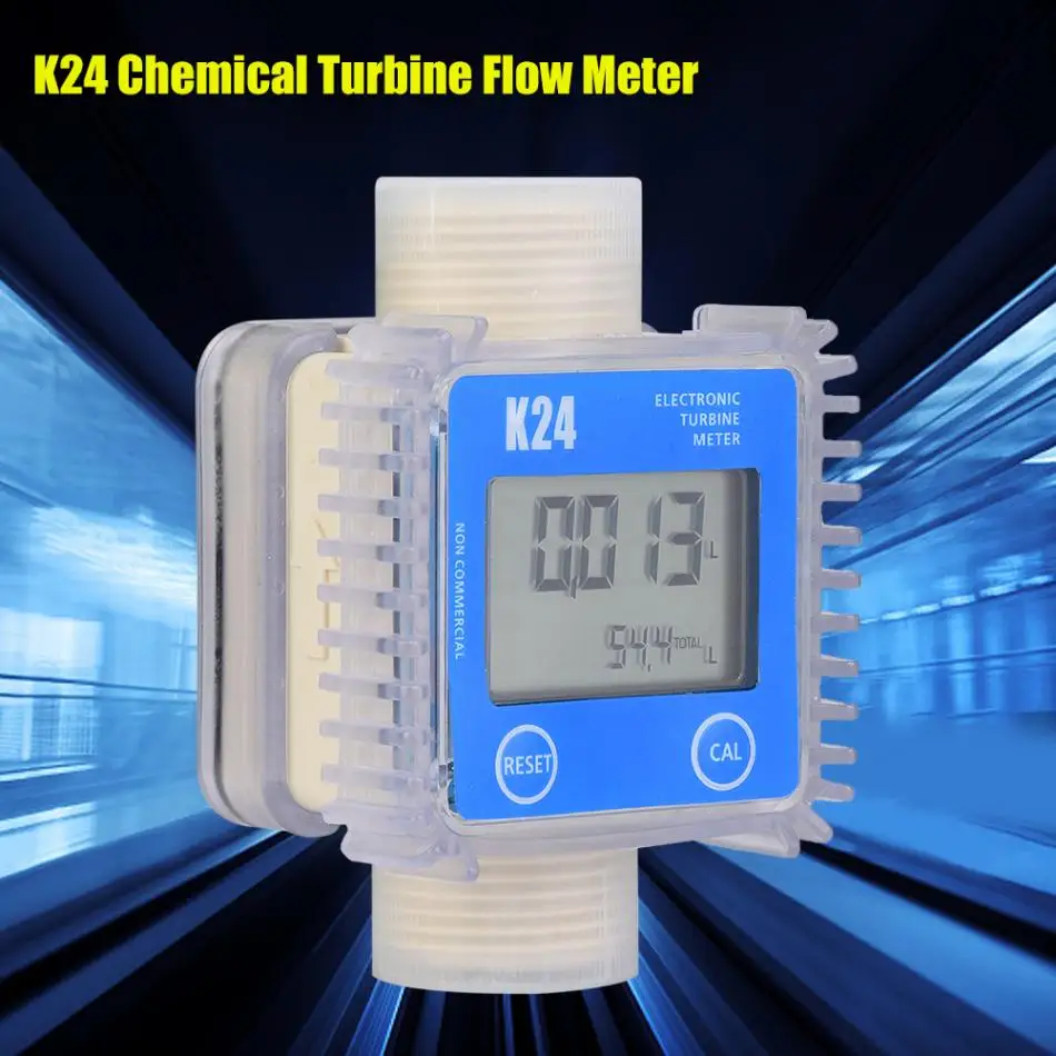 K24 турбинный расходомер цифровой расходомер дизельного топлива Калибр 1BSPP для химических веществ жидкой воды Счетчик Воды Датчик расхода воды
