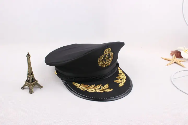 Шапки для костюмов, Полицейская шляпа, униформа для выступлений, черная восьмиугольная кепка, Полицейская темно-синяя кепка, Кепка Капитана