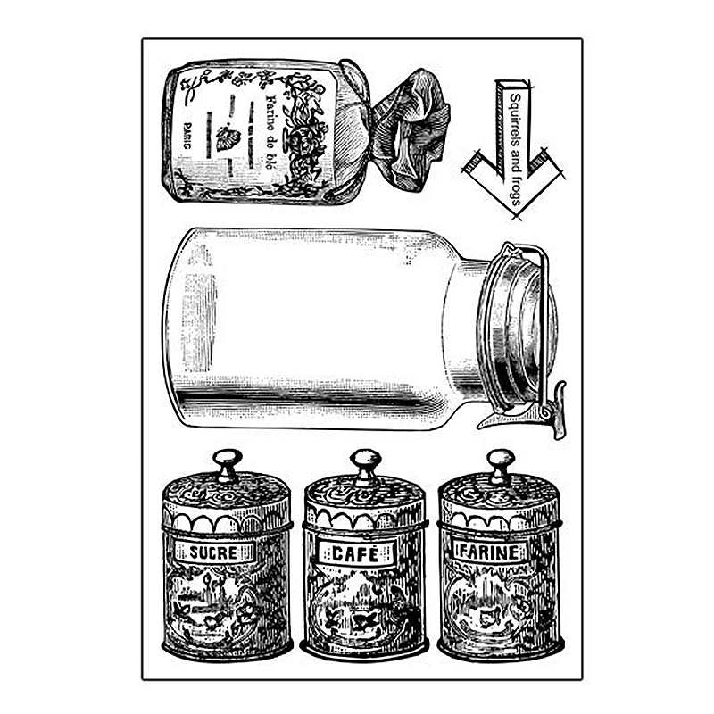 

Squirrels Frogs Bottles Transparent Clear Silicone Stamps French Style Seal for DIY Scrapbooking/Card Making/Diary Book Stencils