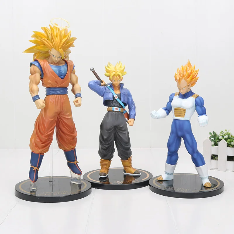 Новое поступление 21 см-28 см Dragon Ball z Super Saiyan 3 goku trunks vegeta ПВХ фигурка игрушка Драконий жемчуг фигурка