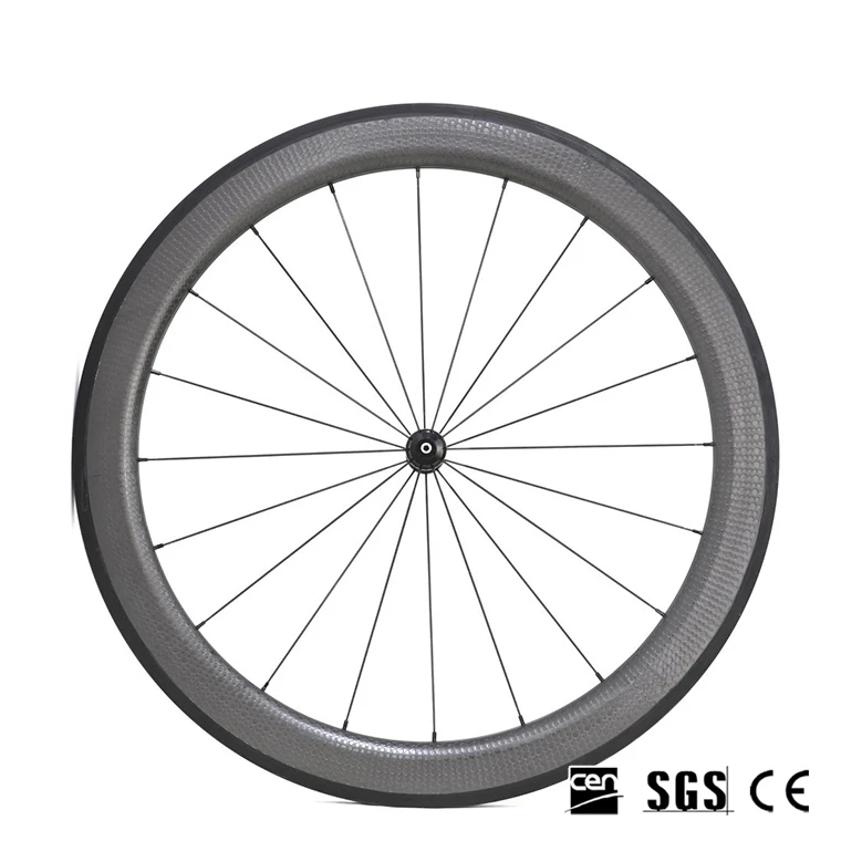 Carbon Road Bicycle Rims Dimple 700C Front 58mm Rear 80mm Dimpled Clincher Wheelset with UD Matte Basalt Brake Surface