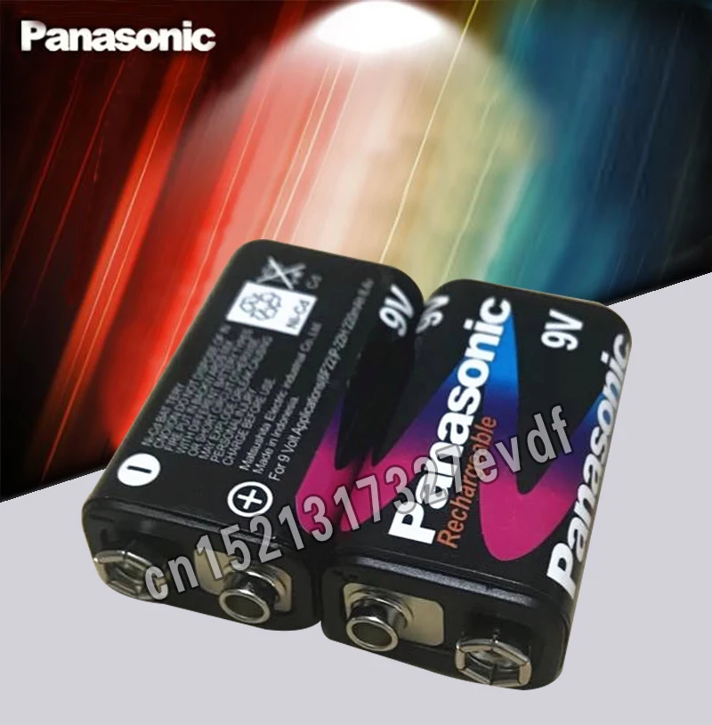 2 шт./лот Новинка оригинальные Panasonic 9V 220 мА/ч, 6F22 Ni-CD Перезаряжаемые батареи