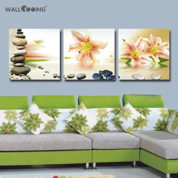 

3 pcs Print Poster Art Canvas Decoration pink orchids art oil painting pictures on the wall Modular living room free shipping