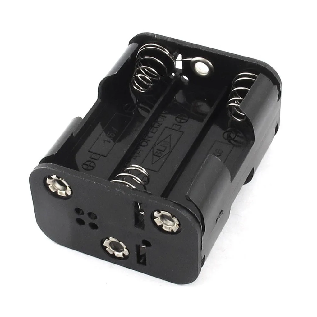 

HFES New Double Side Spring 6 x 1.5 V AA Battery Holder Case Box Black