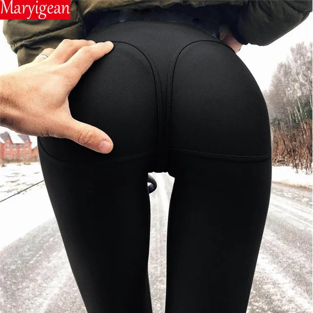 Maryigean Leggings High Quality Low Waist Push Up Elastic Casual Leggings Fitness for Women Sexy Pants Bodybuilding Clothing