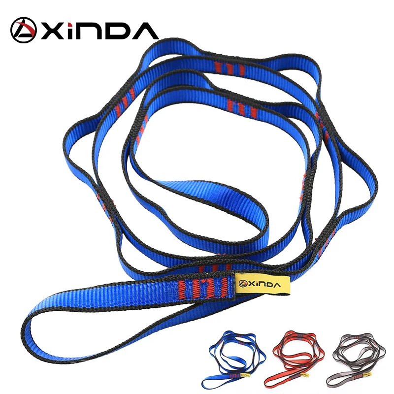 XINDA Professional Outdoor Climbing Rope Climbing Auxiliary Rope Downhill Aerial Yoga Hammock Daisy Ring Sling Equipment