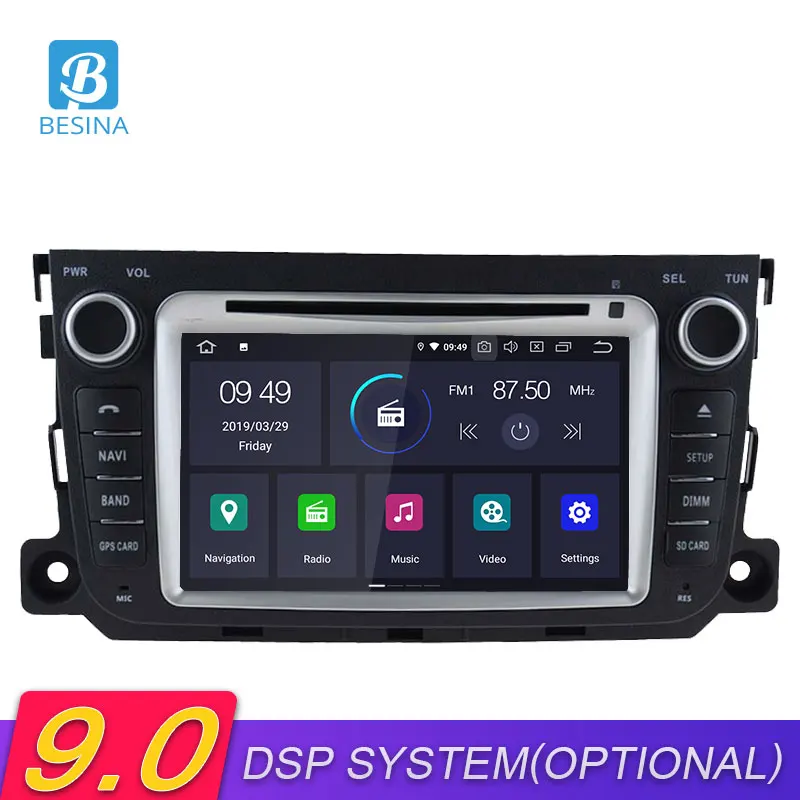 

Besina 2 Din Android 9.0 Car DVD Player For Mercedes Benz Smart 2013 2014 2015 2016 2007 2018 GPS Wifi Multimedia Car Radio