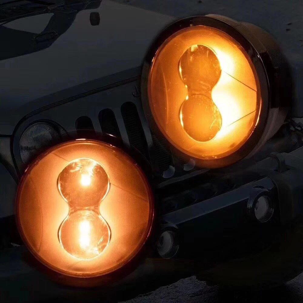 2007 2017 для Jeep Wrangler JK JKU дымовая линза Янтарный светодиодный светильник с передним