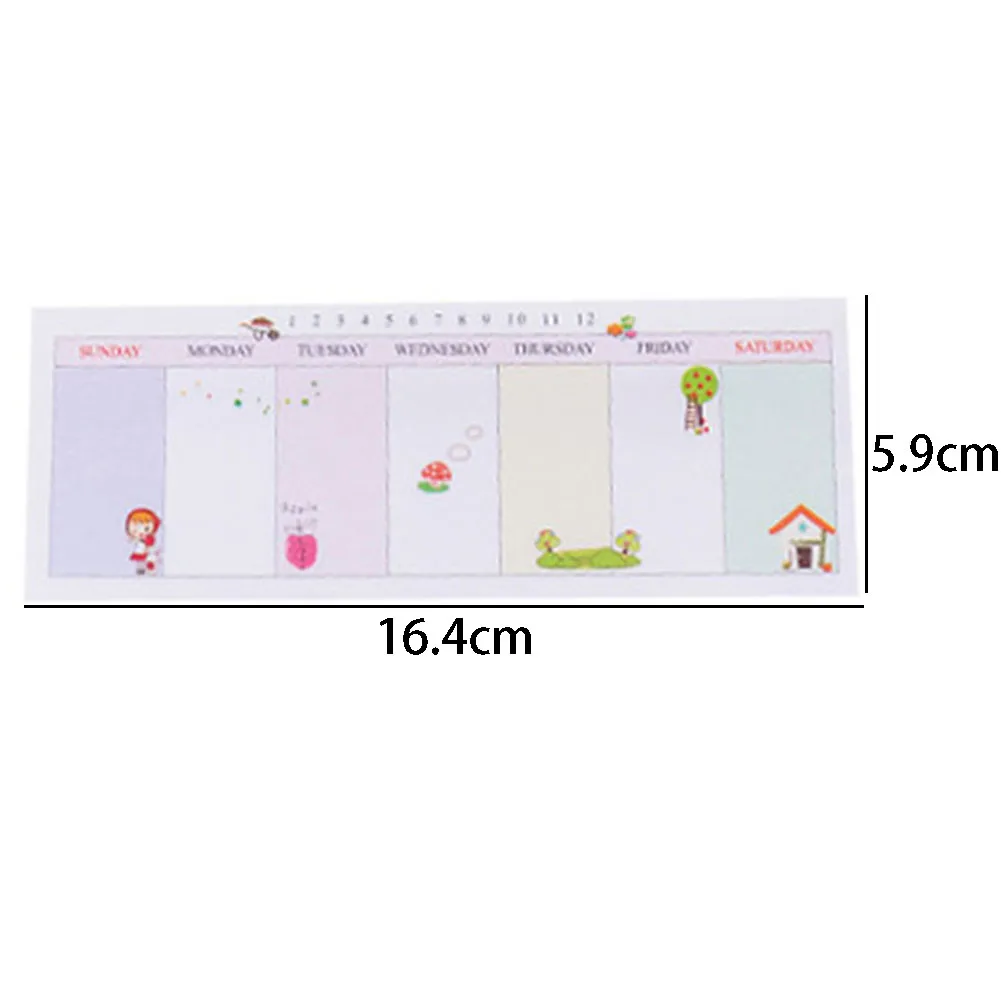 35/40 страниц DIY недельный план Блокнот N раз Бумага Стикеры блокноты для заметок Канцтовары 16,4*5,9 см#823