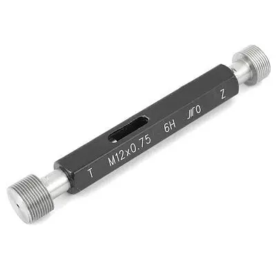 

M12 x 0.75 6H Steel Pipe Thread Plug Gage Go/No Go Gauge Gaging Tool