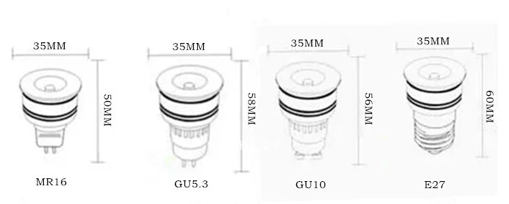 Lâmpada led 3w para economia de energia, lâmpada regulável para economia de energia gu5.3 gu10 e27, lâmpada de led para spot, ac85 ~ 265v, 10 unidades, frete grátis