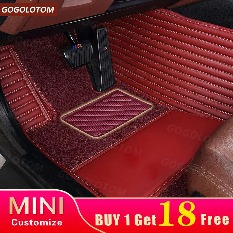 Custom Car Floor Mats 3D Leather Mini Cooper R56 R57 R58 F56 F57 Paceman R61 COUNTRYMAN R60 F60 Clubman R55 F56 JCW Car Carpet