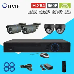 4*720 P HD IP камеры Системы 4ch 960 P NVR комплект Ночное видение камера видеонаблюдения NVR HDMI 1080 P CK-018