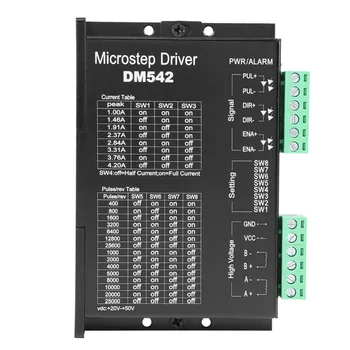

M542H DC 12-32V 3A 128 Microstep Stepper Driver for 2-phase 4-phase Hybrid 42, 57 s Bridge DC Stepper Driver
