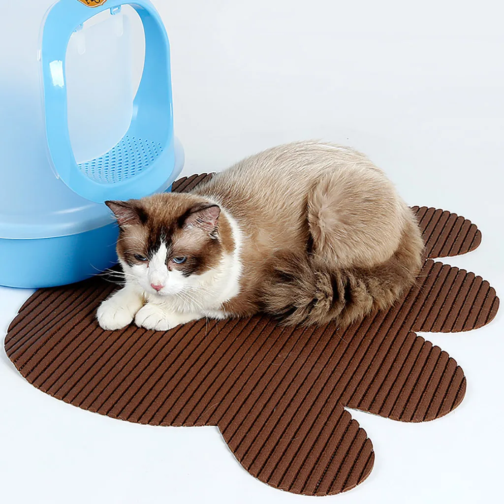 В форме головы кота водонепроницаемые Нескользящие педали для собак подстилка для кошки подстилка для туалета защищающая Накладка для домашних кошек