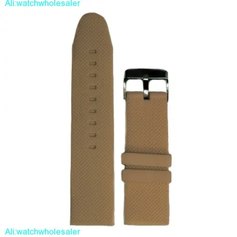 26mm Chocolate Brown Silicone Jelly Rubber Unisex Watch Band Straps WB1062Z26JB