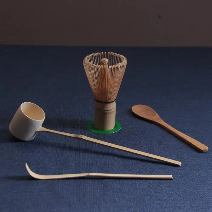 4 шт./компл. бамбуковая ложечка чайные инструменты с венчик для чая на крючке совок и ложки LE66