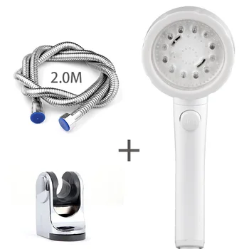 

LED Colorful Self-discoloration Shower Head with Switch Handheld Booster Shower Multi-function Flush Function Nozzle Head