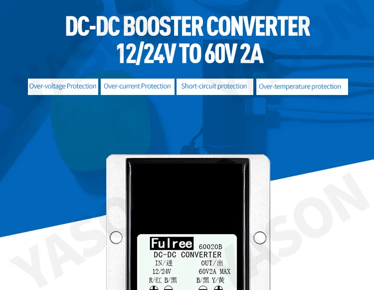 12 В, 16 В, 20 В, 24 В до 60 в, 2 А, 120 Вт, повышающий преобразователь постоянного тока, понижающий водонепроницаемый модуль управления автомобилем, источник питания 12 В, 24 В, 2 А