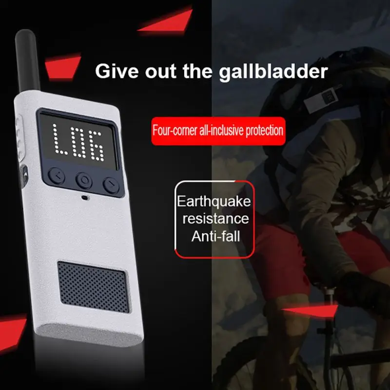 

For Xiaomi MiJia 1S Walkie Talkie Protective Cover Silicone Case Outdoor Walkie-talkie Shatter-resistant Accessories