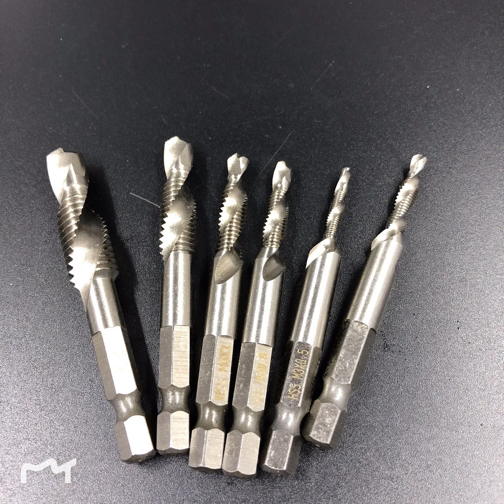 

Hex shank tap drill bit screw screw point thread drill bit high speed wire cone M3 M4 M5 M6 M8 M106 piece / set tap tool