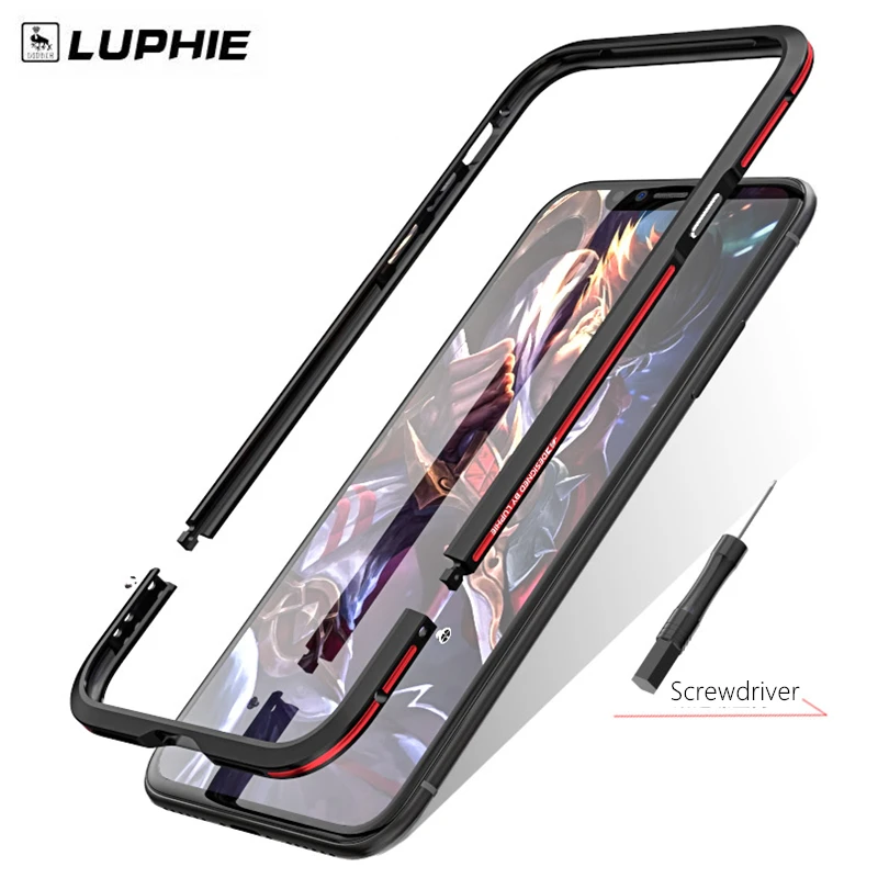 Luphie алюминиевый бампер крышка корпуса ля iPhone X Роскошный металлический каркас