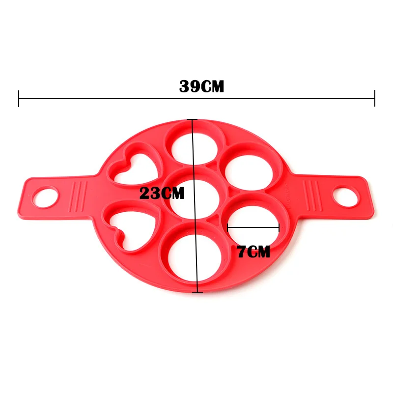 1 шт., новинка, Фантастическая форма с антипригарным покрытием, форма для жареного яйца, силиконовая форма, квадратное сердце, круглые блины, кухонные инструменты