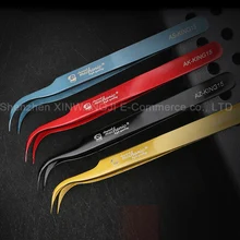 Механик Dazzle цвет нержавеющая сталь Изогнутый Рот Пинцет Электронные компоненты многофункциональный зажим устойчивые Инструменты для ремонта