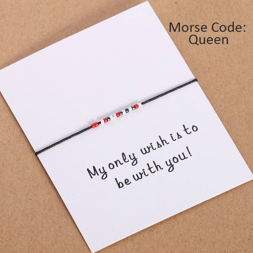 Браслет G.YCX Pulseras Miyuki Morse с надписью Love Wish Card подходящие браслеты для пар подарок