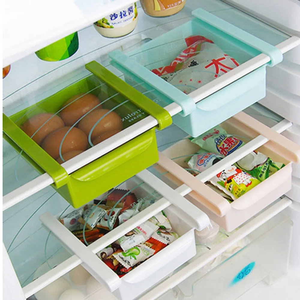 

Random Plastic Refrigerator Shelf Storage Rack Storage Box Food Container Kitchen Tools for Save space Small Gadget