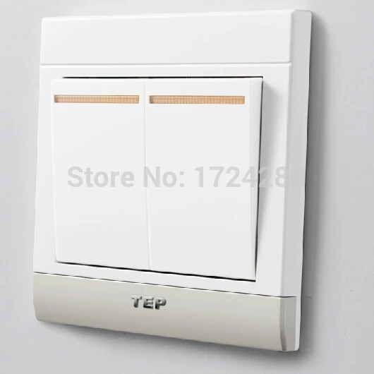 wall switch LED indicator,Light switch 110V 220V micro switch 2 Gang 1