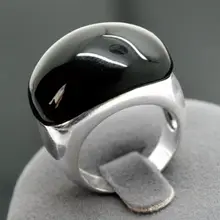 Gratis VINTAGE RARE NEGRO ÁGATA JOYERÍA ANILLO de PLATA 925 TAMAÑO 7 8 9 10