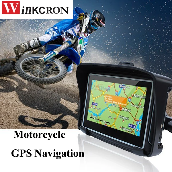 

4.3 inch Motorcycle GPS Car GPS Navigation Waterproof IPX7 with bluetooth FM Avin built in 8GB free map