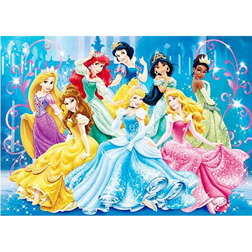 

5D Diamond Painting Full Square / Round Beautiful Princess Cartoon Figure Diamond Embroidery Picture Cross Stitch child gift L05
