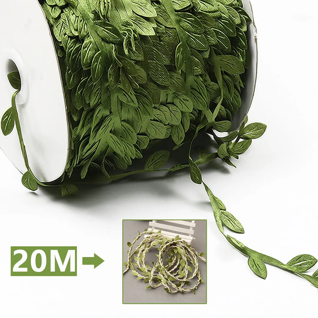

1Pc 20m Artificial Flowers Vine Christmas for Home Wedding Car Decor Accessories Fake Plants Leaf Vine DIY Wreath Gifts