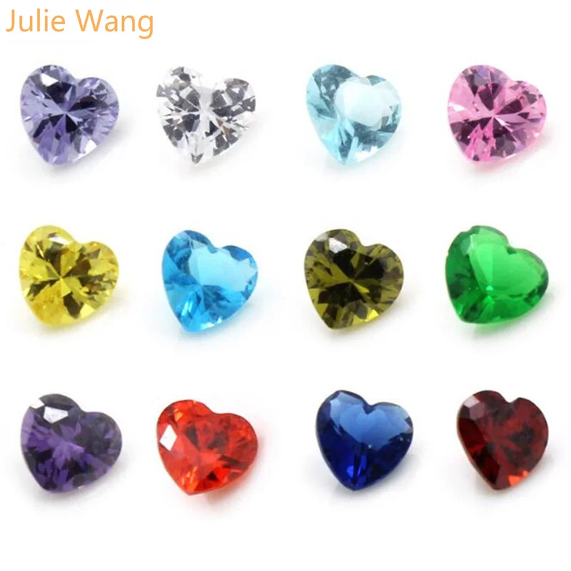 Julie Wang 12 шт./упак. 7 фигур 5 мм циркониевая искусственная фурнитура для ювелирных