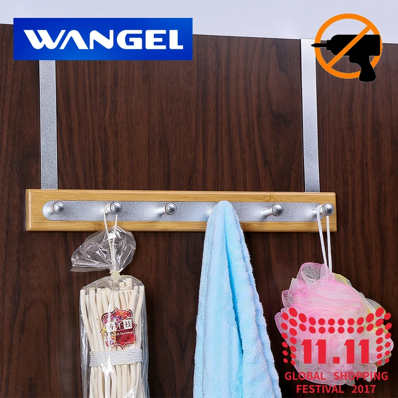 Wangel Free Shipping Restroom Coat Clothes Hooks Modern Hooks Door