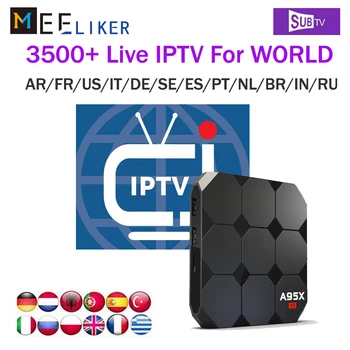

Arabic IPTV A95X R2 TV Box 2G 16G Amlogic S905W Europe French Arabic Subtv Code IPTV Subscription Turkish French IPTV Top Box