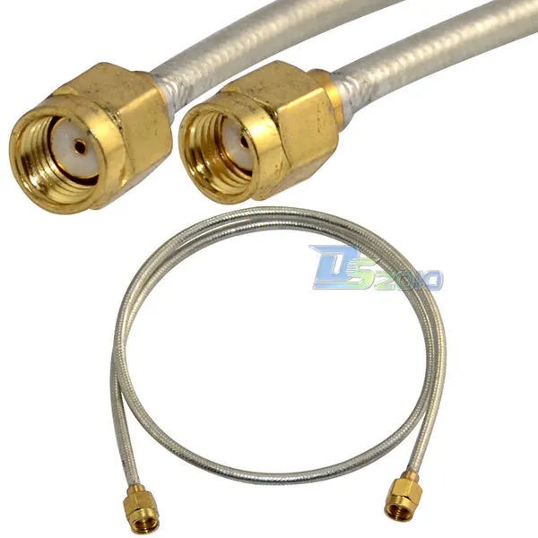 

50cm RF Pigtail RP-SMA Male to Male Plug Semi-rigid Cable RG402 M-M