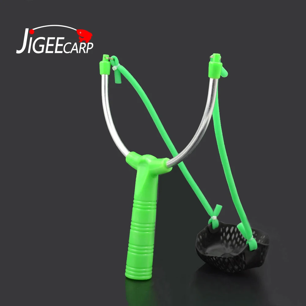 

JIGEECARP 1PC Carp Fishing Stainless Steel New Fishing Slingshot Sport Bait Thrower Catapult Carp Fishing Send Bait Tools