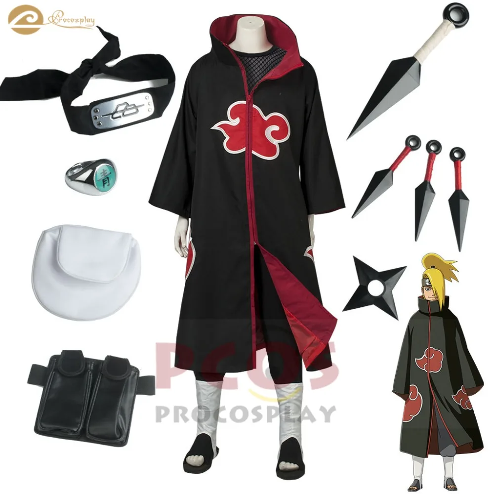 Наруто Shippuden набор~ террор бомбардировщик костюм Дейдара Акацуки Deidara Косплей Костюм C3 детонационный взрывной глины mp002262