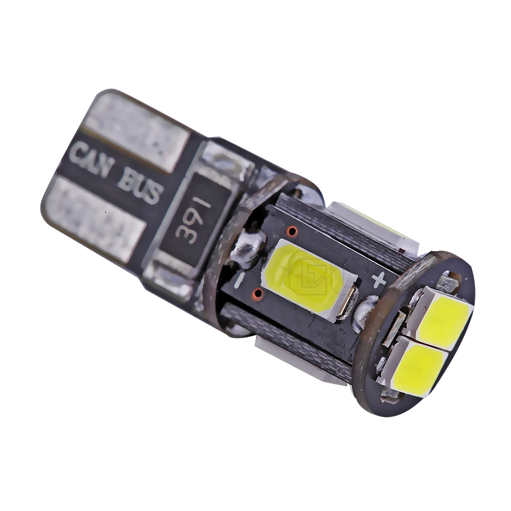 Супер яркий! 100 X T10 led W5W 6SMD canbus 5630 Canbus без ошибок 12 В автомобильная светодиодная
