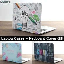 Принт личности чехол для ноутбука MacBook Air Pro retina 11 12 13 15 дюймов с сенсорной панелью+ крышка клавиатуры