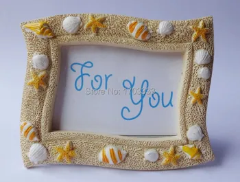 

Wholesale Beach Themed Seashells Place Card Holder/Photo Frame Wedding Favors 100pcs/lot Free Shipping